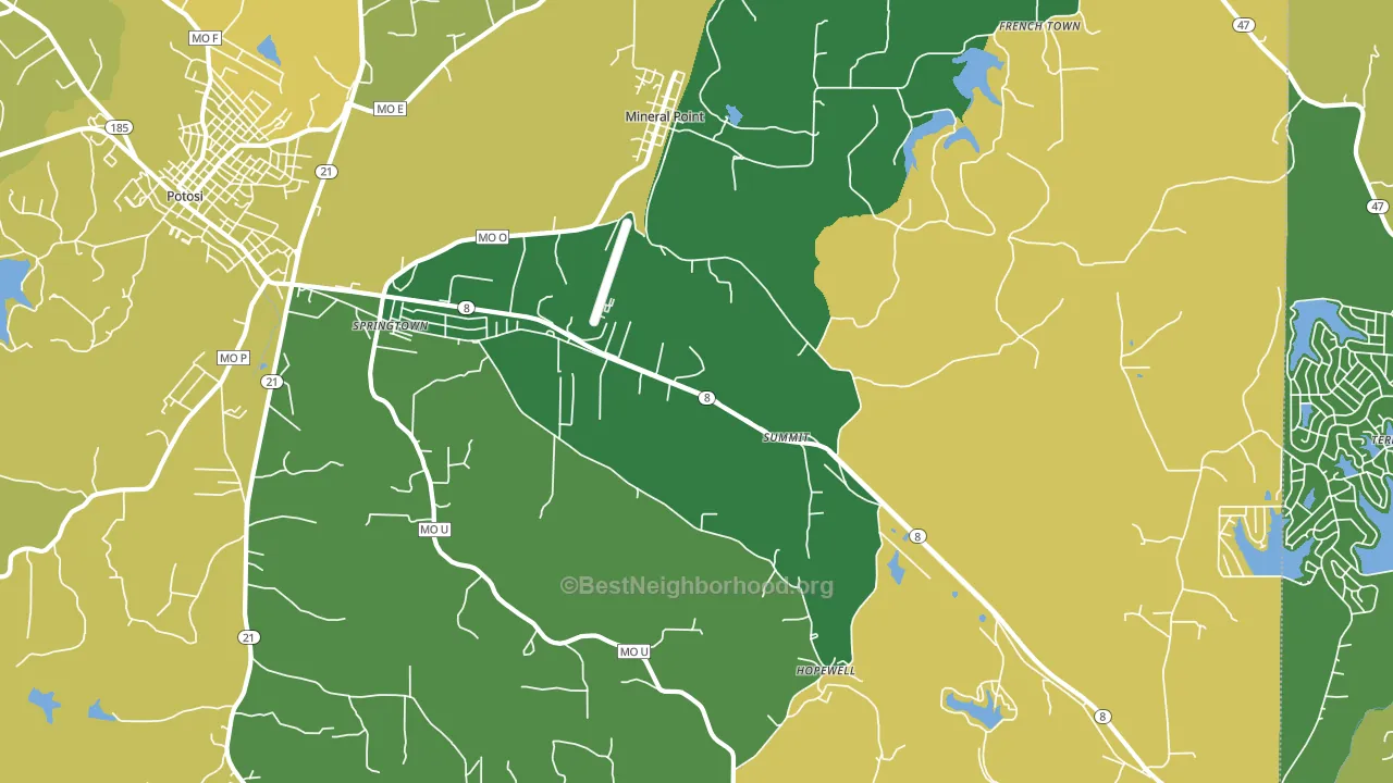 63660, MO block-group voter-turnout map