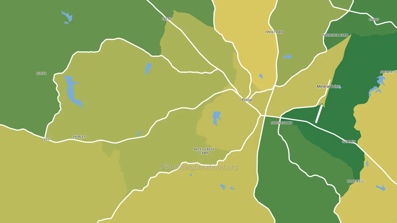 63664, MO block-group voter-turnout map