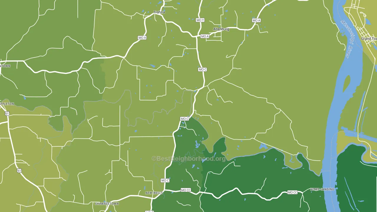 63732, MO block-group voter-turnout map
