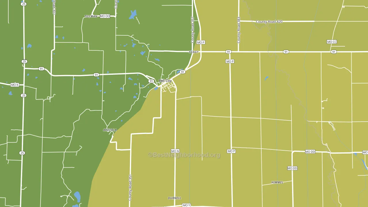 63735, MO block-group voter-turnout map