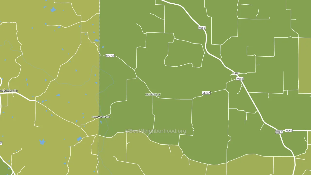 63743, MO block-group voter-turnout map