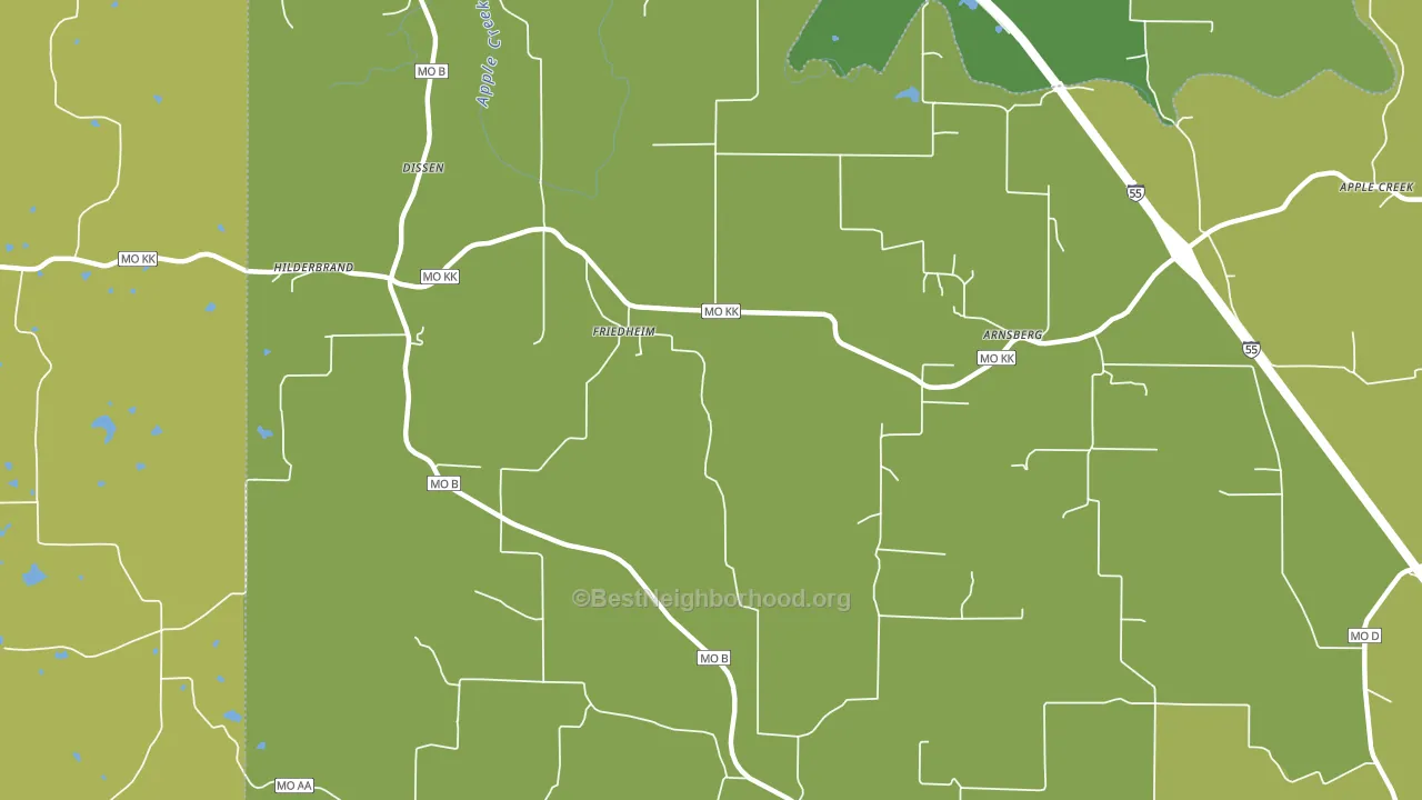 63747, MO block-group voter-turnout map