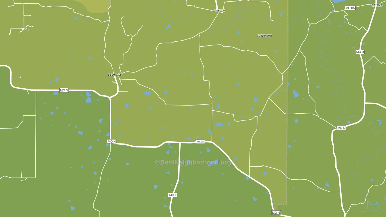 63760, MO block-group voter-turnout map