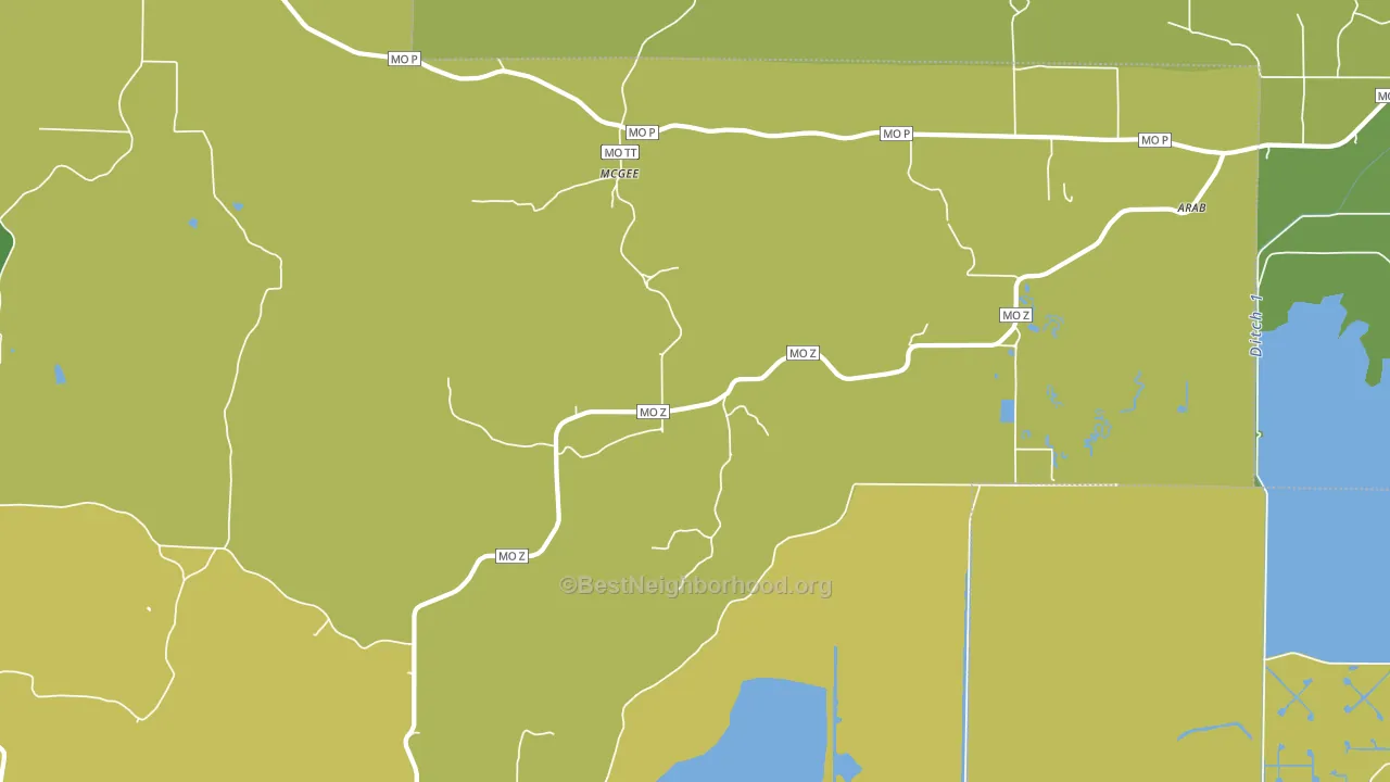 63763, MO block-group voter-turnout map