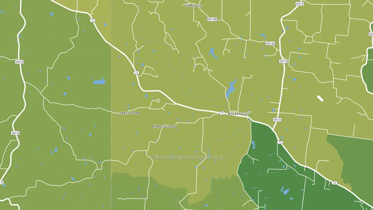 63766, MO block-group voter-turnout map