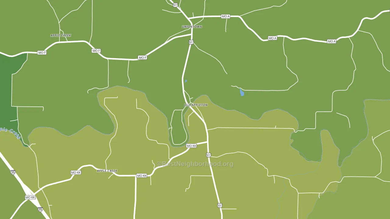63770, MO block-group voter-turnout map