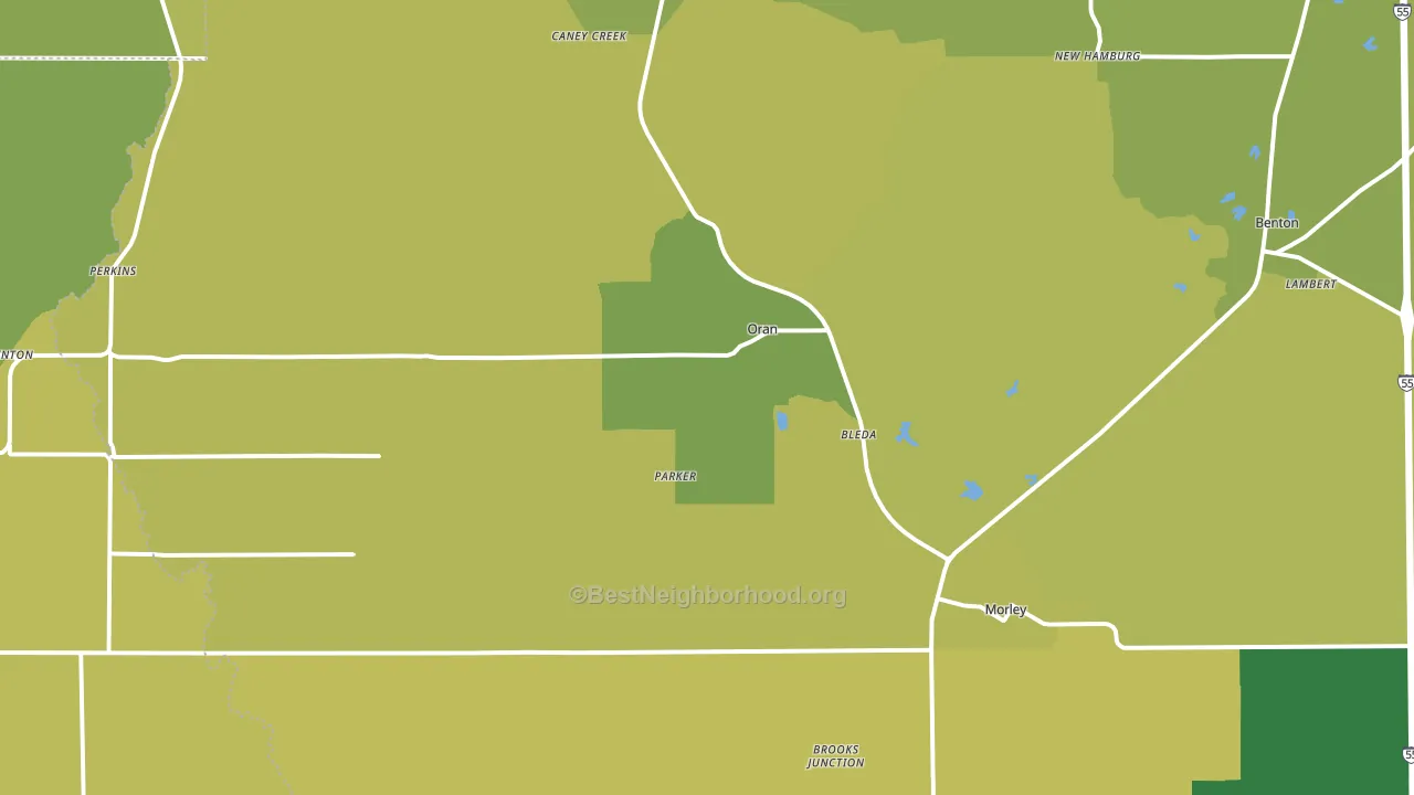 63771, MO block-group voter-turnout map