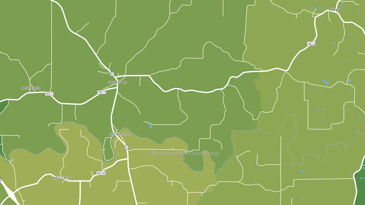 63783, MO block-group voter-turnout map