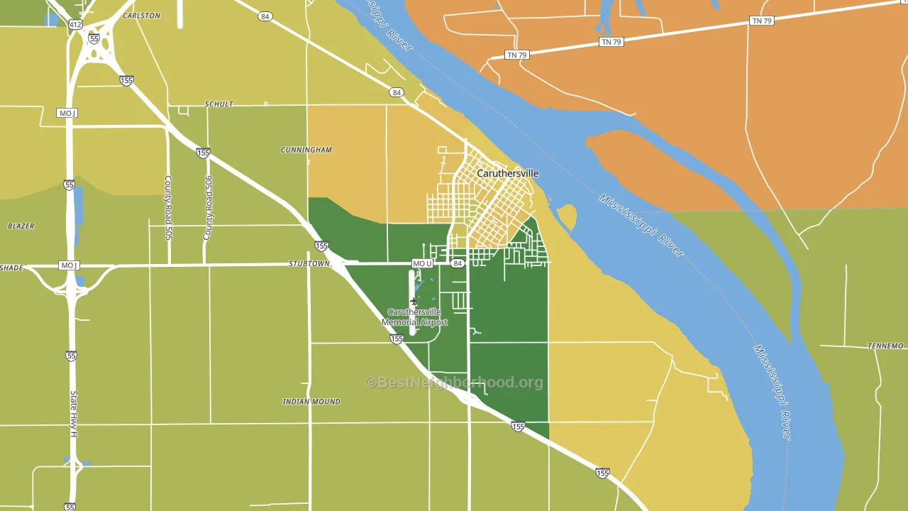 63830, MO block-group voter-turnout map