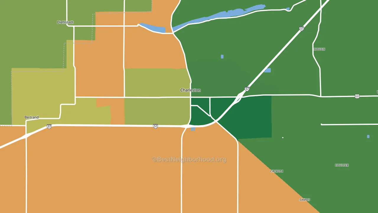 63834, MO block-group voter-turnout map