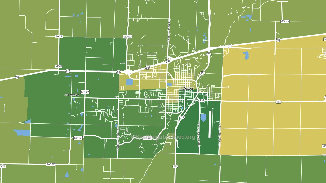 63841, MO block-group voter-turnout map