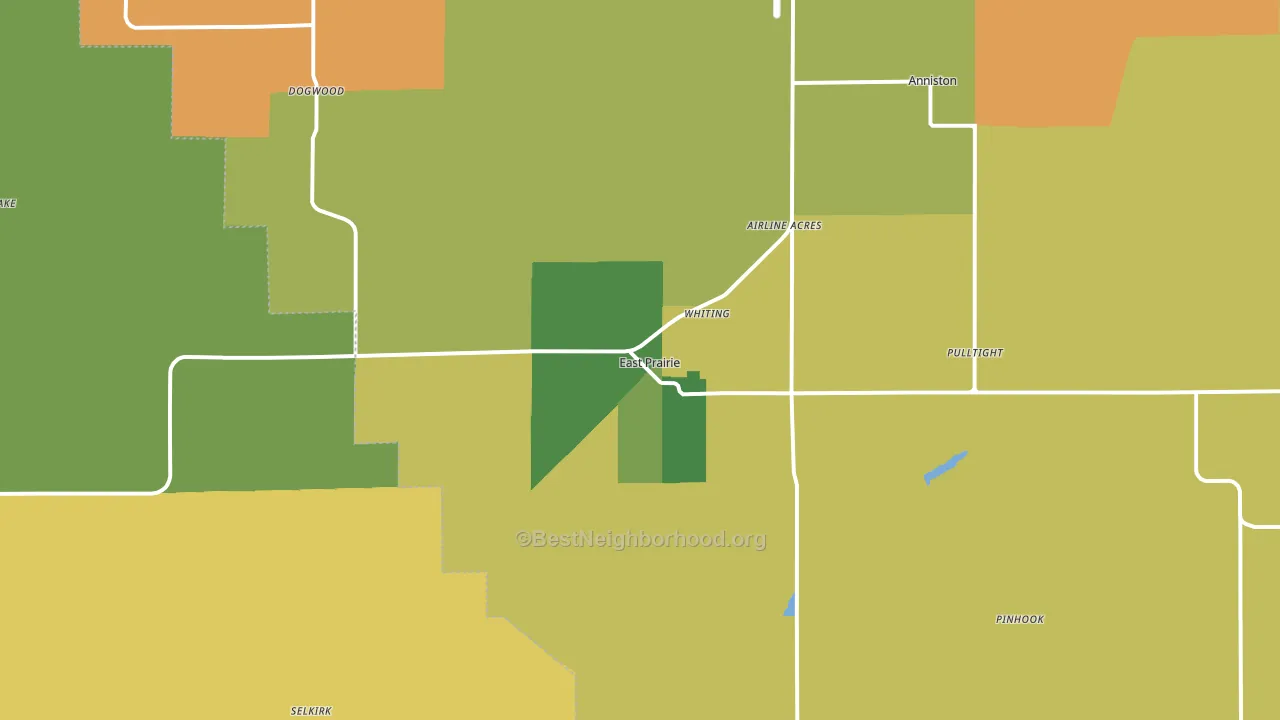 63845, MO block-group voter-turnout map