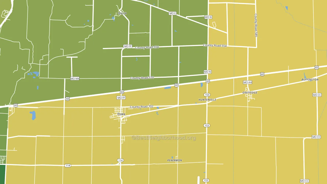 63846, MO block-group voter-turnout map