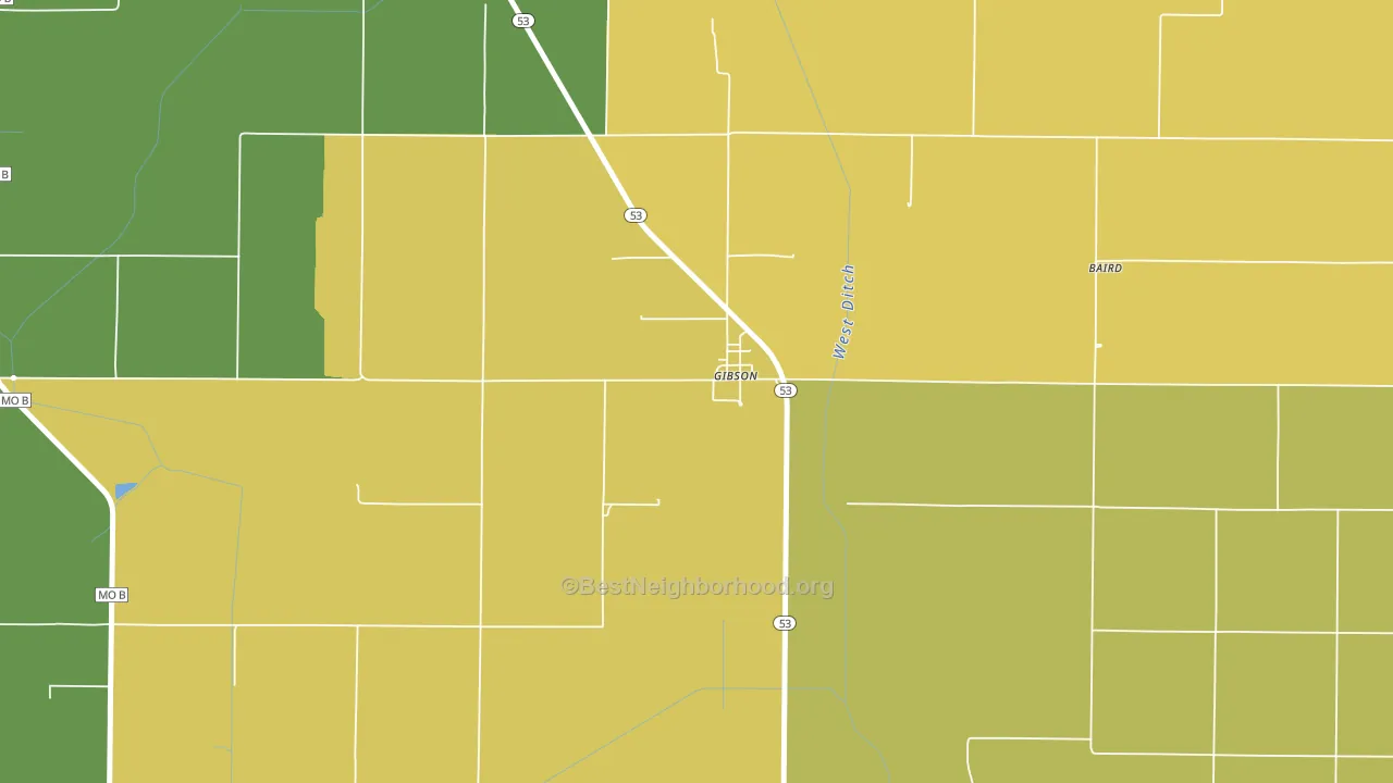 63847, MO block-group voter-turnout map