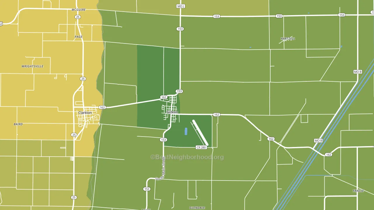 63848, MO block-group voter-turnout map