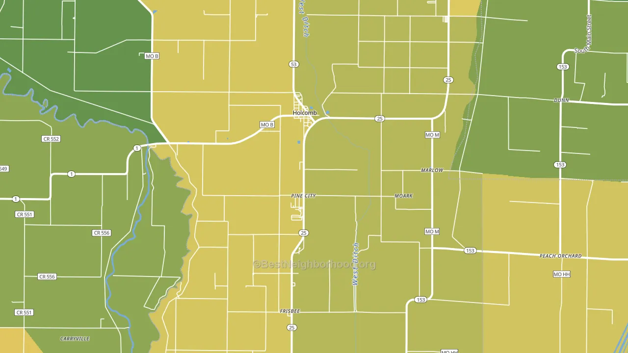 63852, MO block-group voter-turnout map