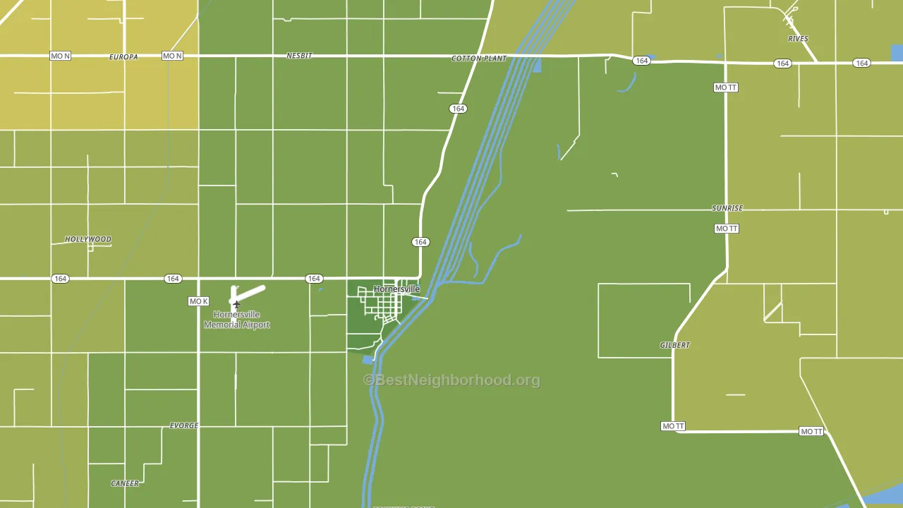 63855, MO block-group voter-turnout map
