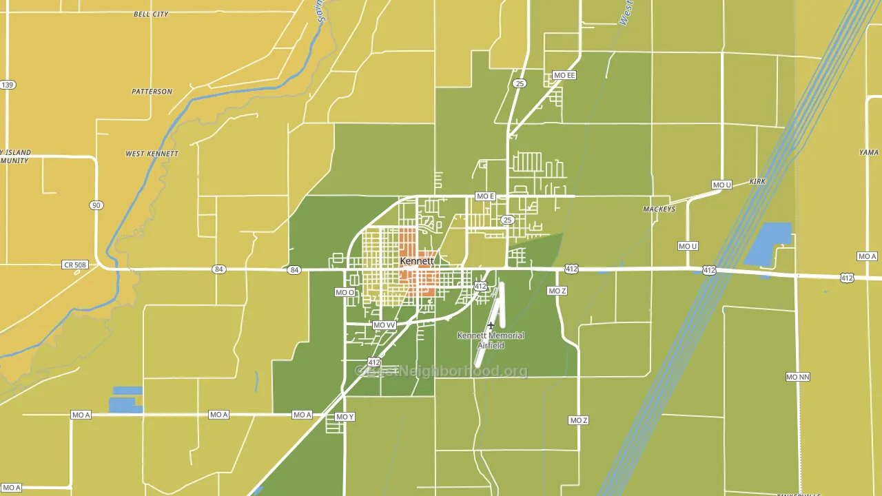 63857, MO block-group voter-turnout map