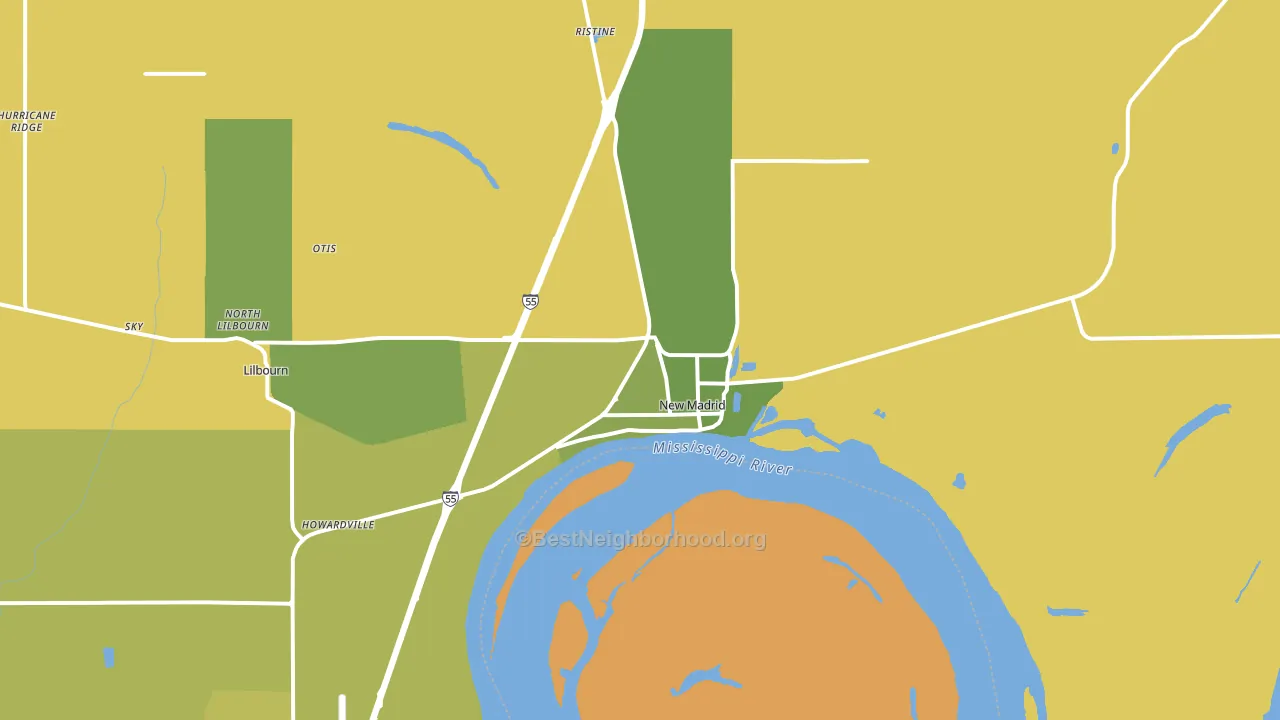 63869, MO block-group voter-turnout map