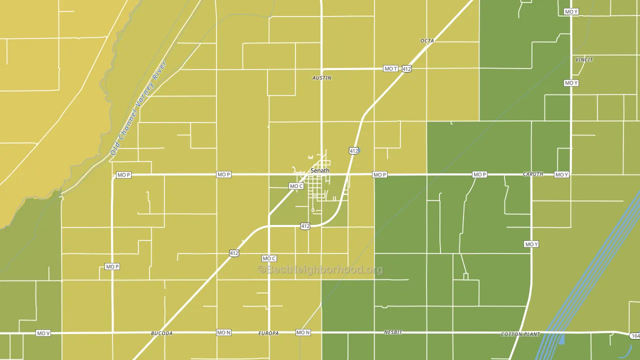 63876, MO block-group voter-turnout map