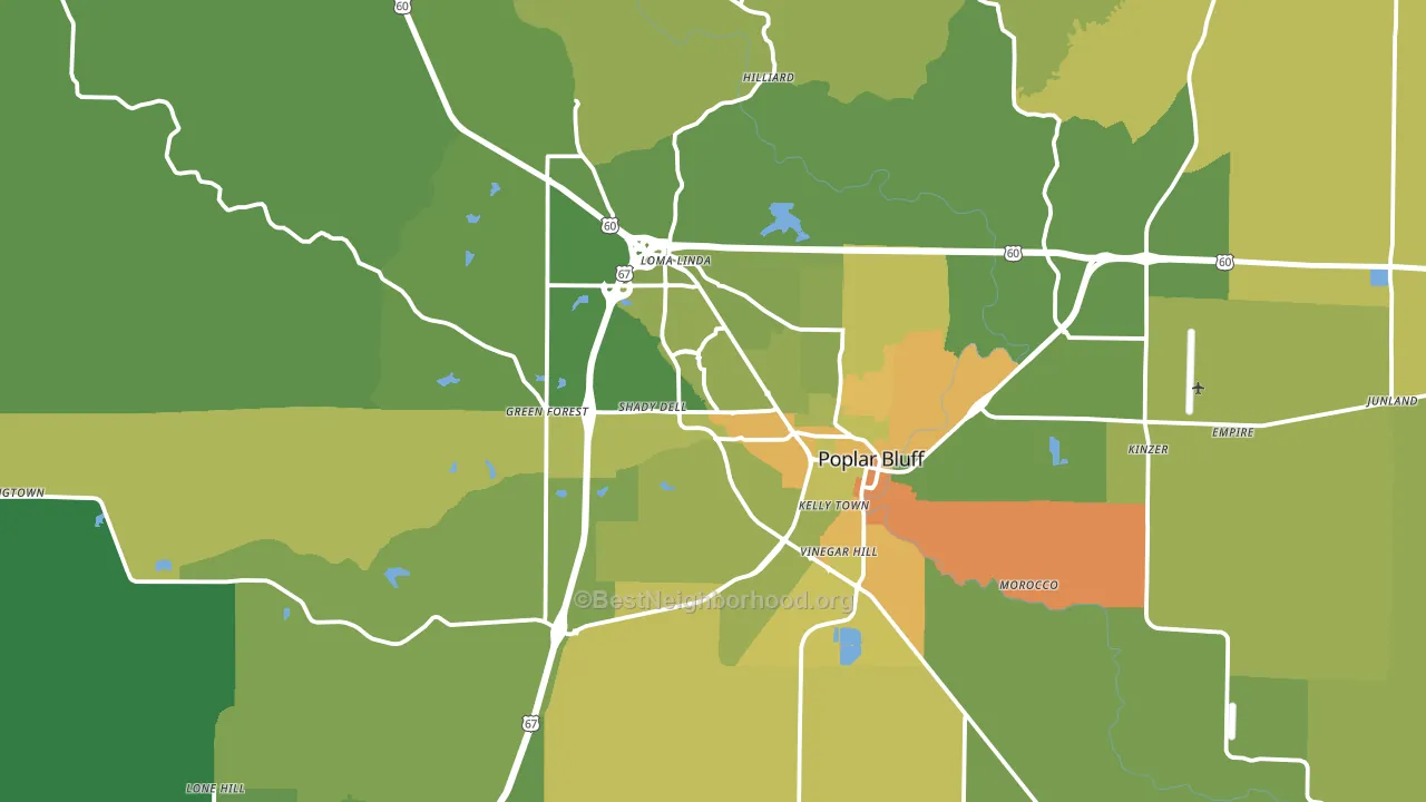 63901, MO block-group voter-turnout map
