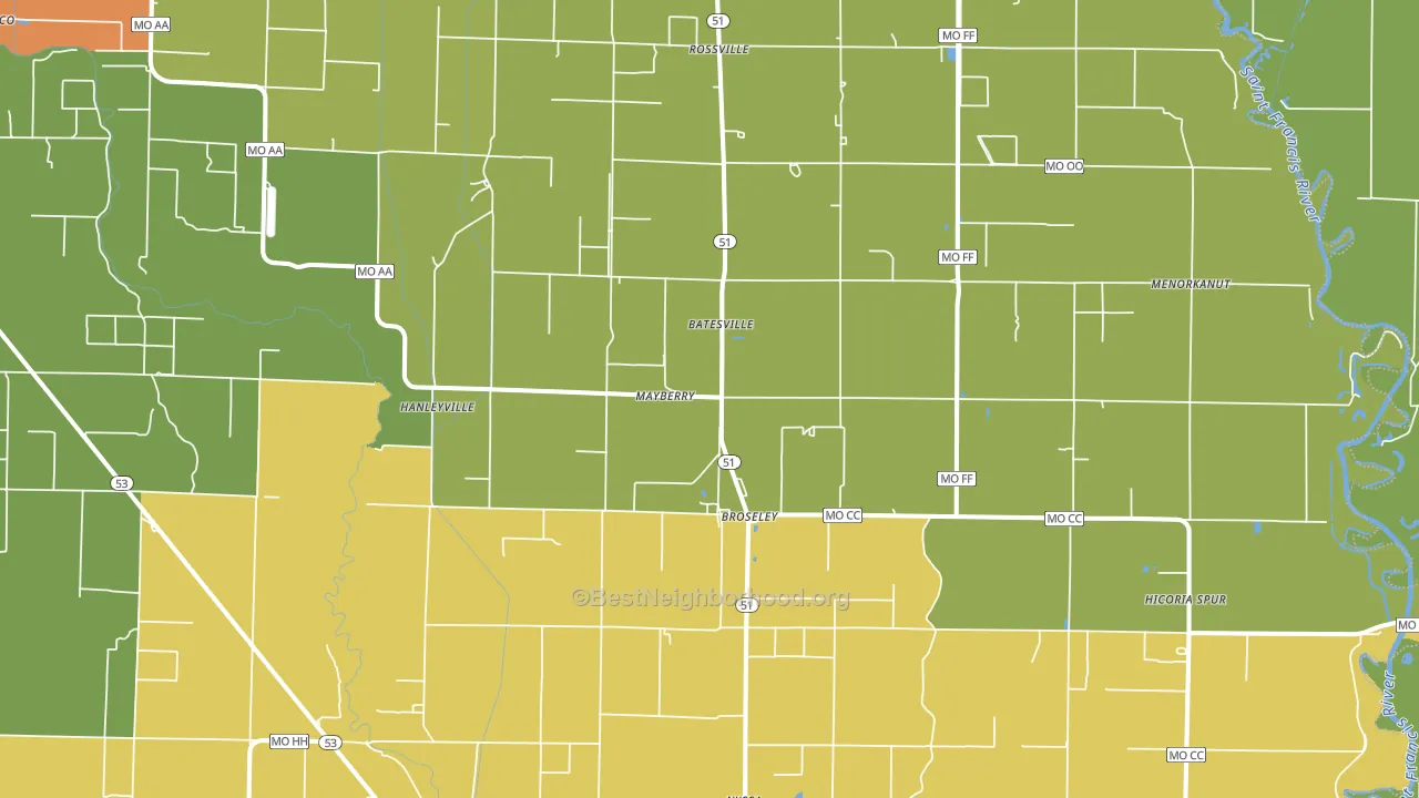 63932, MO block-group voter-turnout map