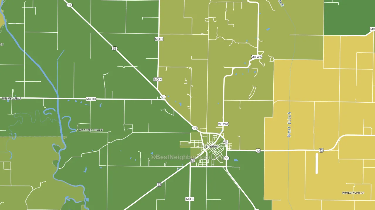 63933, MO block-group voter-turnout map