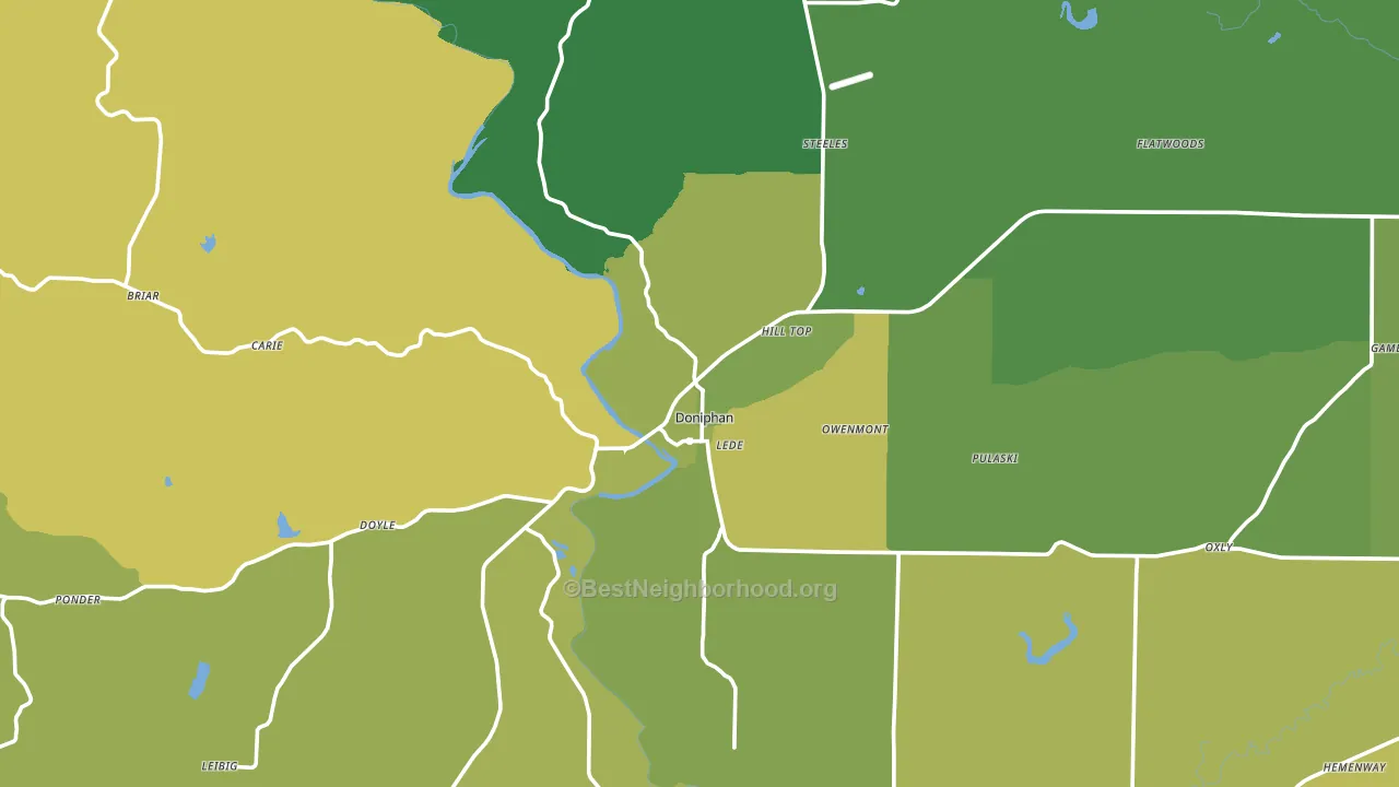 63935, MO block-group voter-turnout map