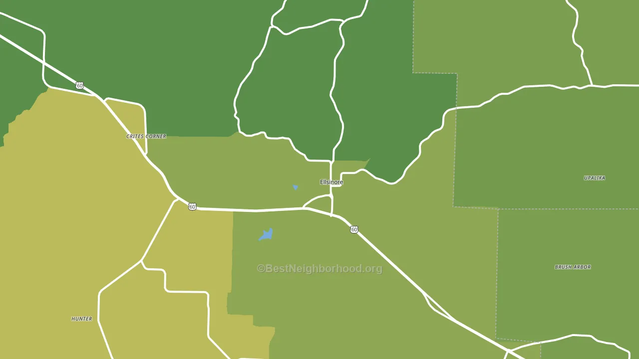 63937, MO block-group voter-turnout map