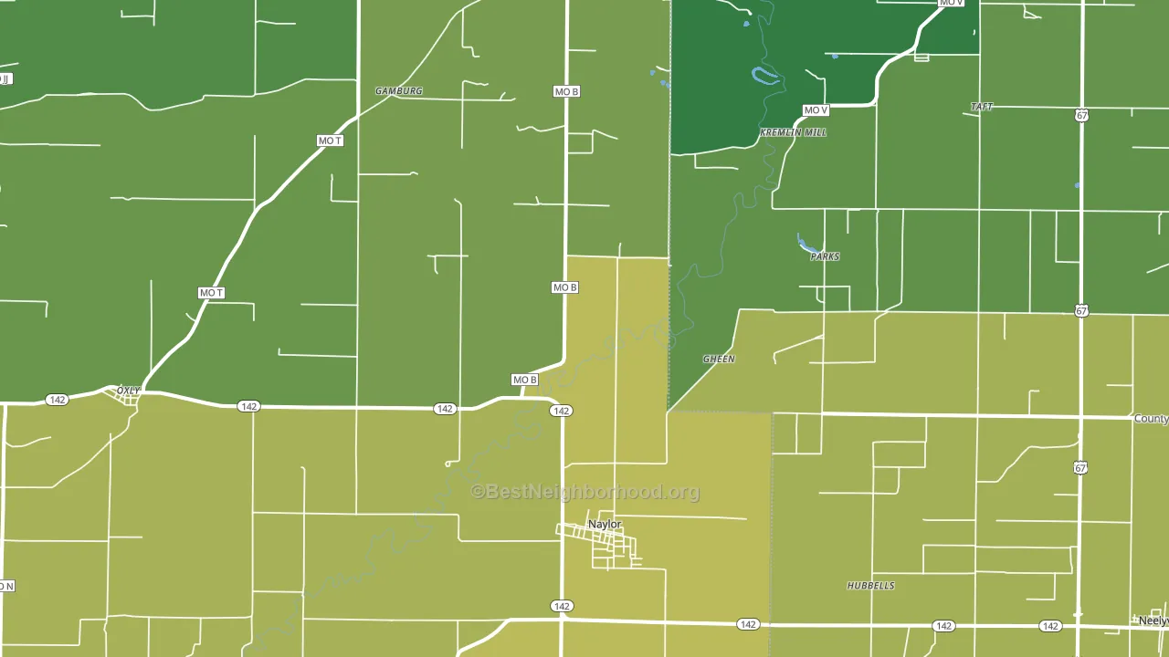 63953, MO block-group voter-turnout map