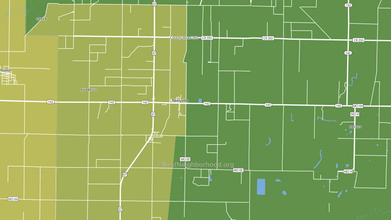 63954, MO block-group voter-turnout map