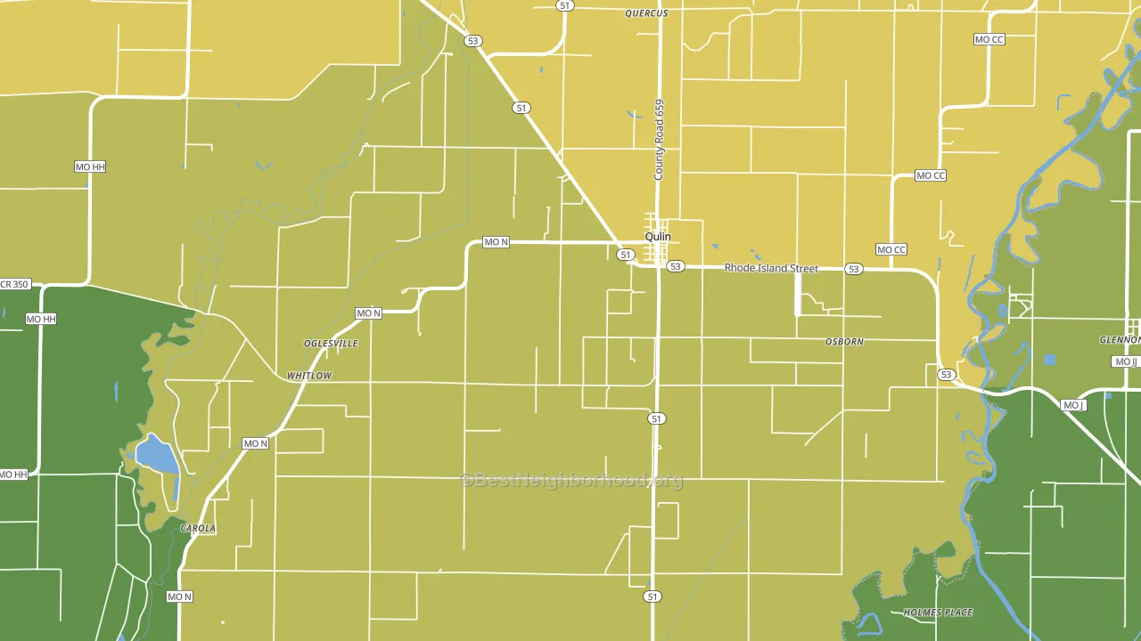 63961, MO block-group voter-turnout map