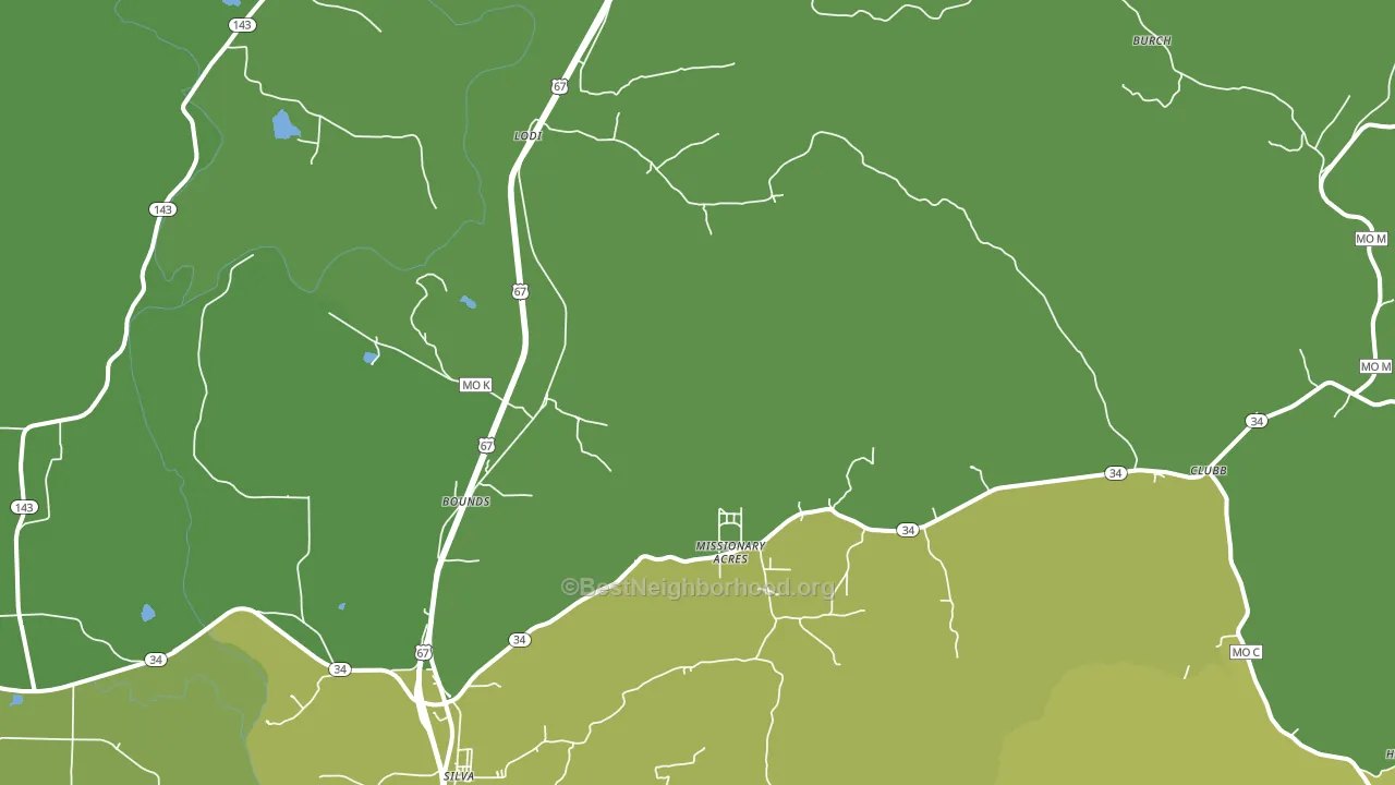 63964, MO block-group voter-turnout map
