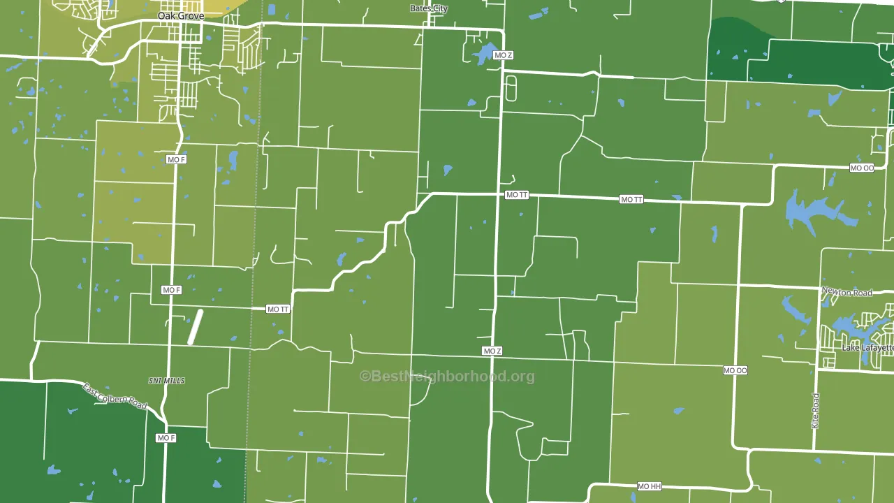 64011, MO block-group voter-turnout map