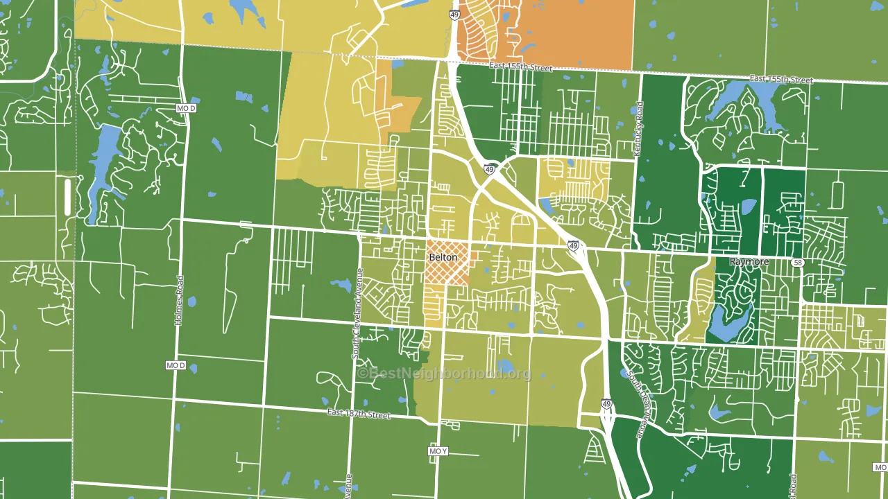 64012, MO block-group voter-turnout map