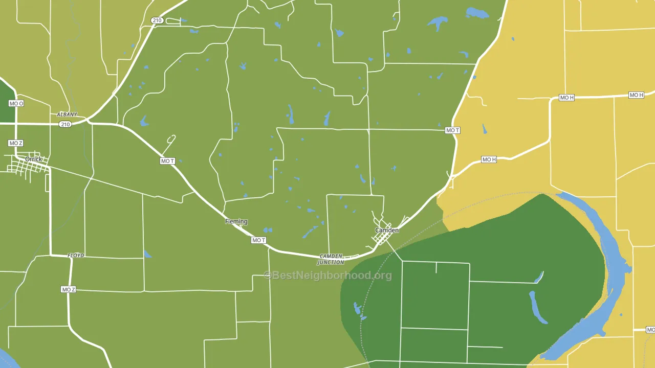64017, MO block-group voter-turnout map