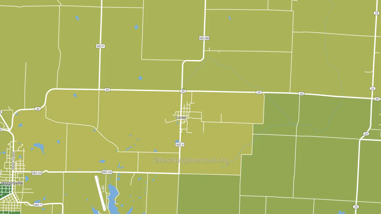 64021, MO block-group voter-turnout map