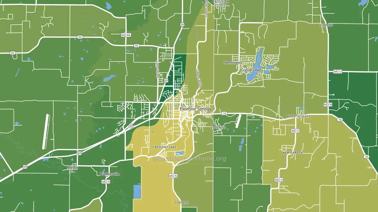 64024, MO block-group voter-turnout map