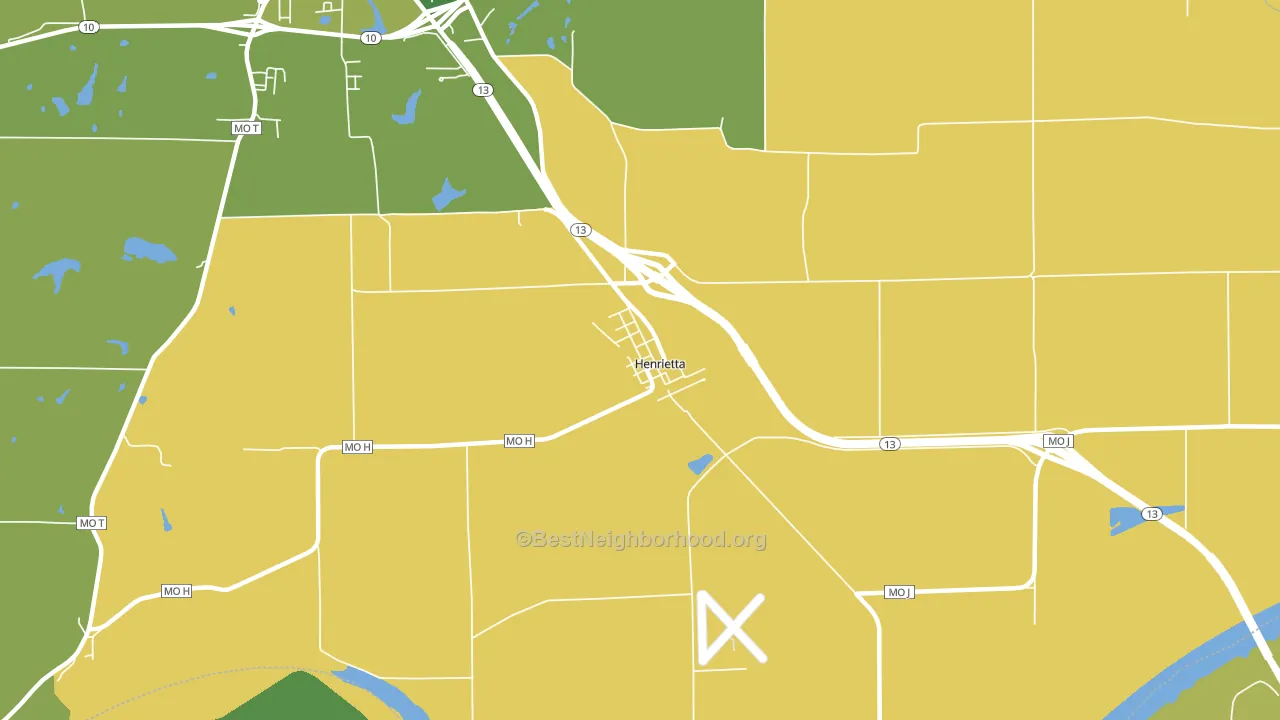 64036, MO block-group voter-turnout map