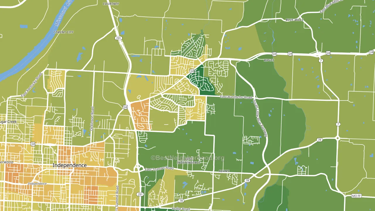 64056, MO block-group voter-turnout map