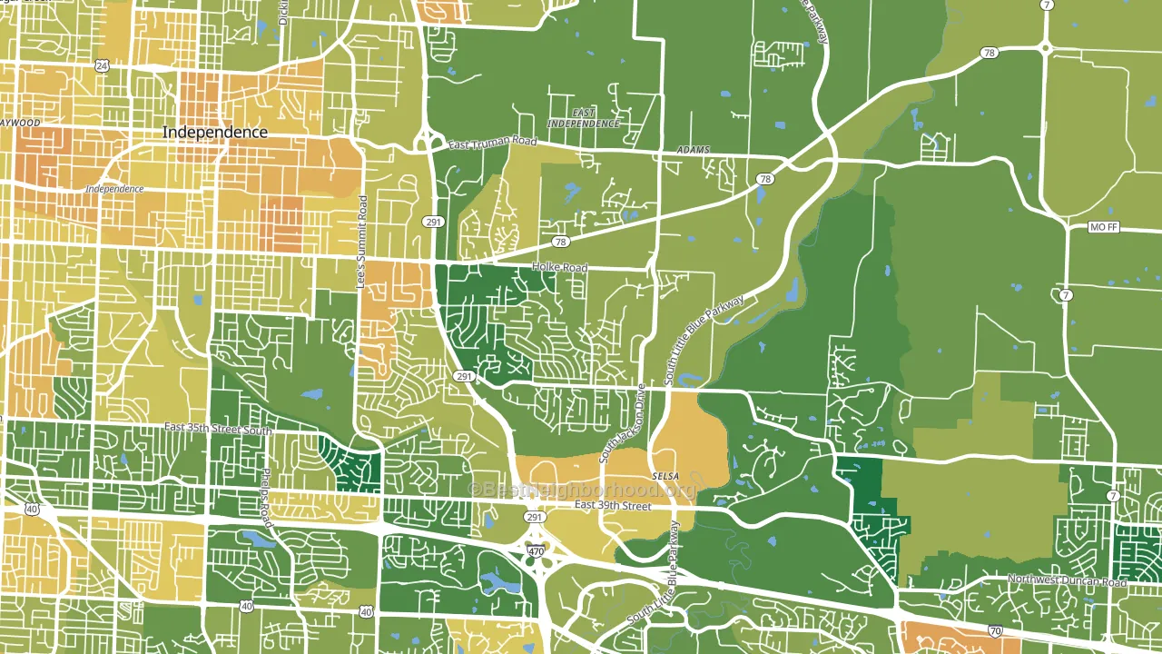 64057, MO block-group voter-turnout map