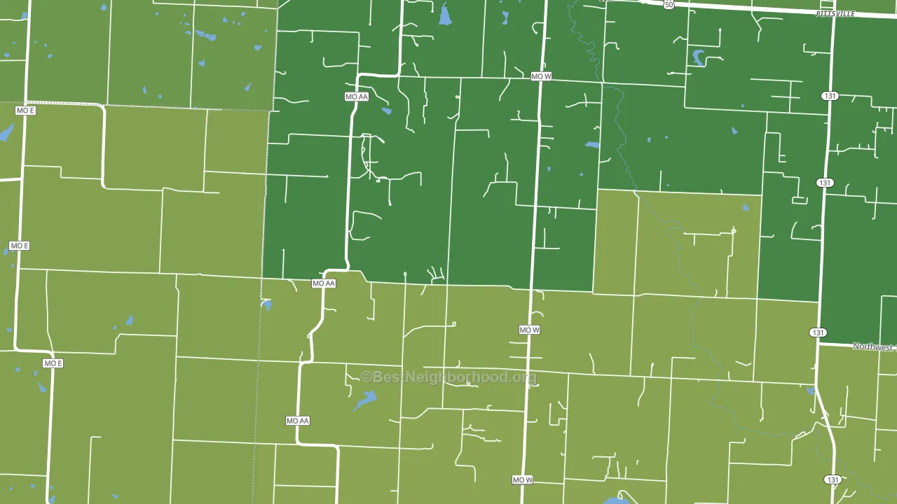 64061, MO block-group voter-turnout map