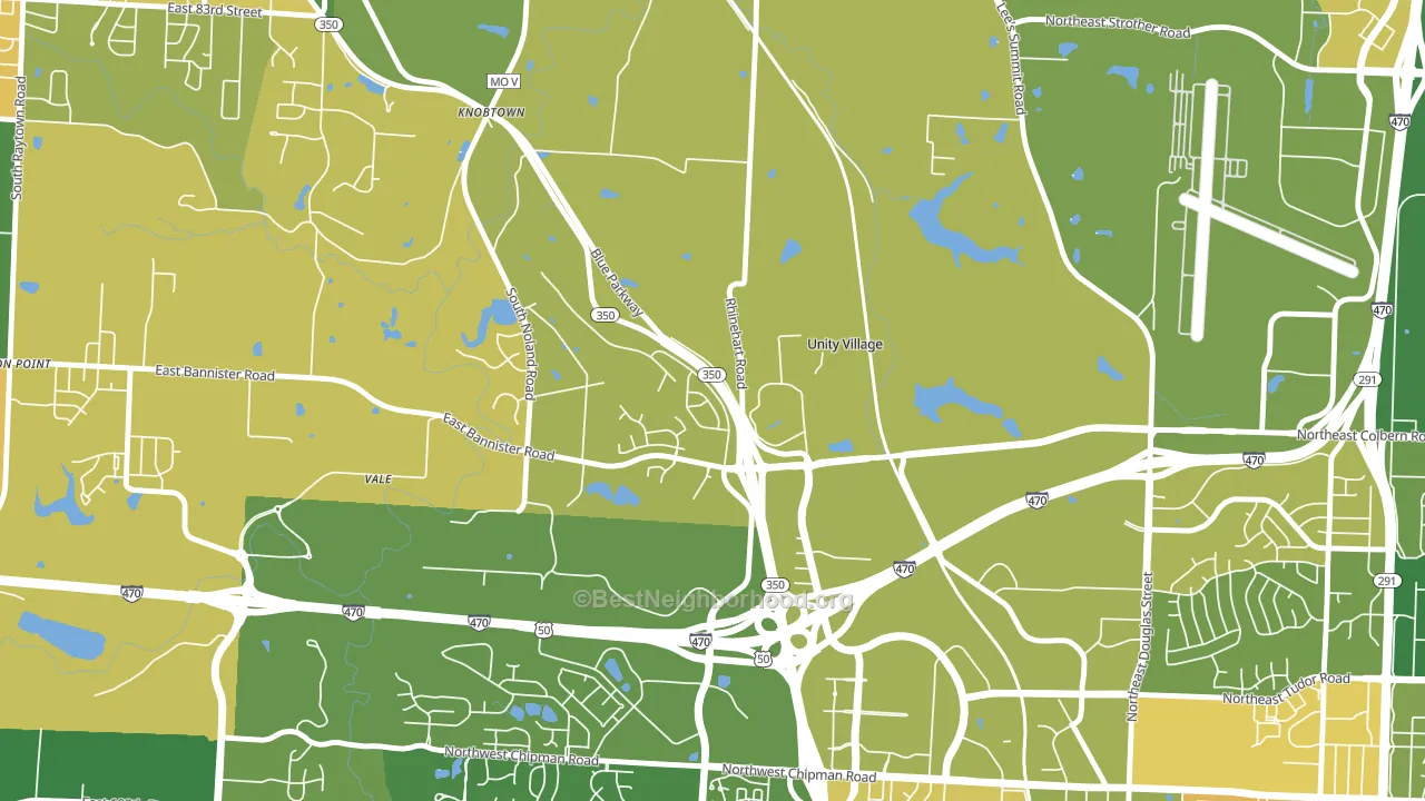 64065, MO block-group voter-turnout map
