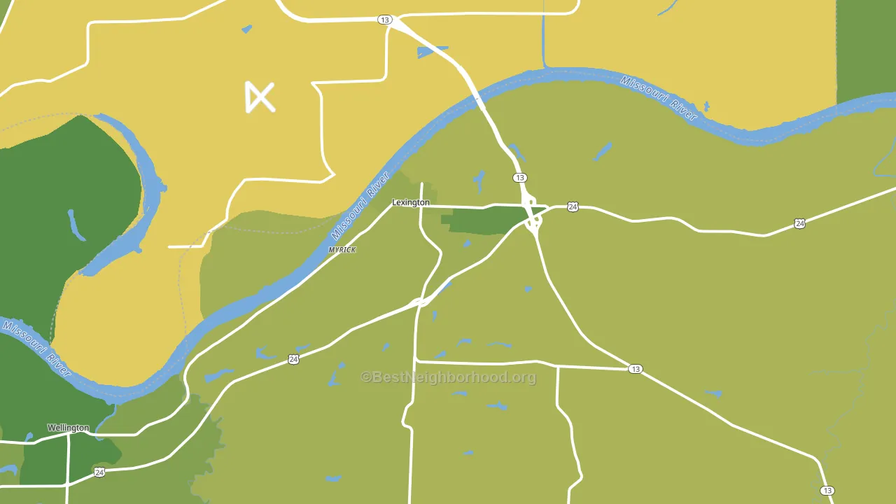 64067, MO block-group voter-turnout map