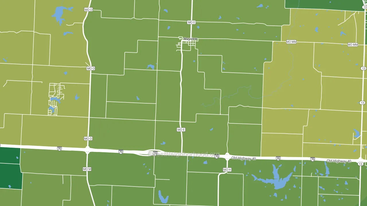 64071, MO block-group voter-turnout map