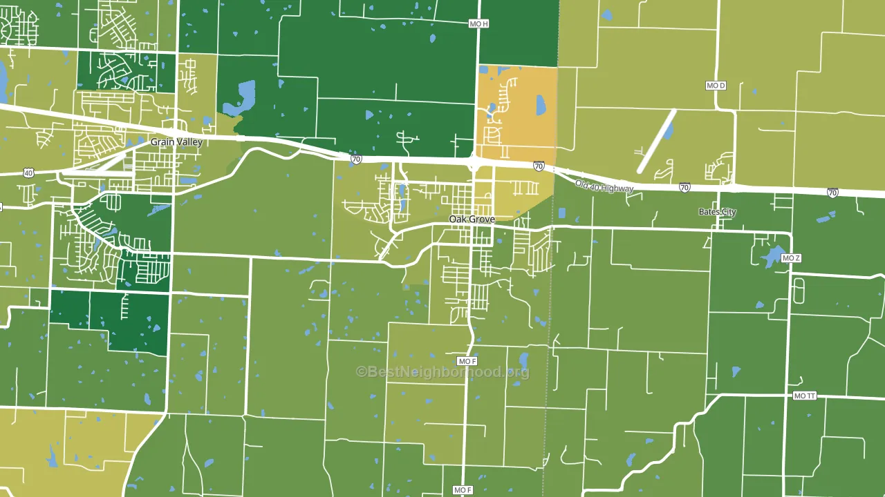 64075, MO block-group voter-turnout map