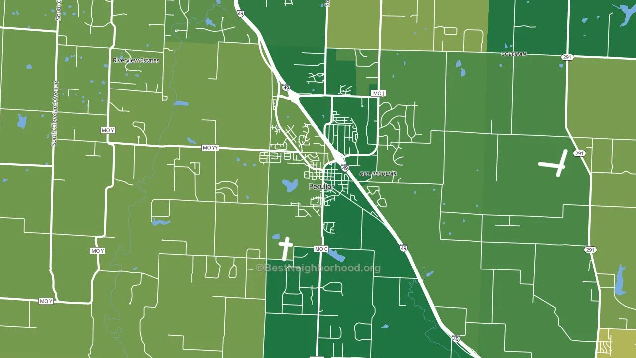 64078, MO block-group voter-turnout map