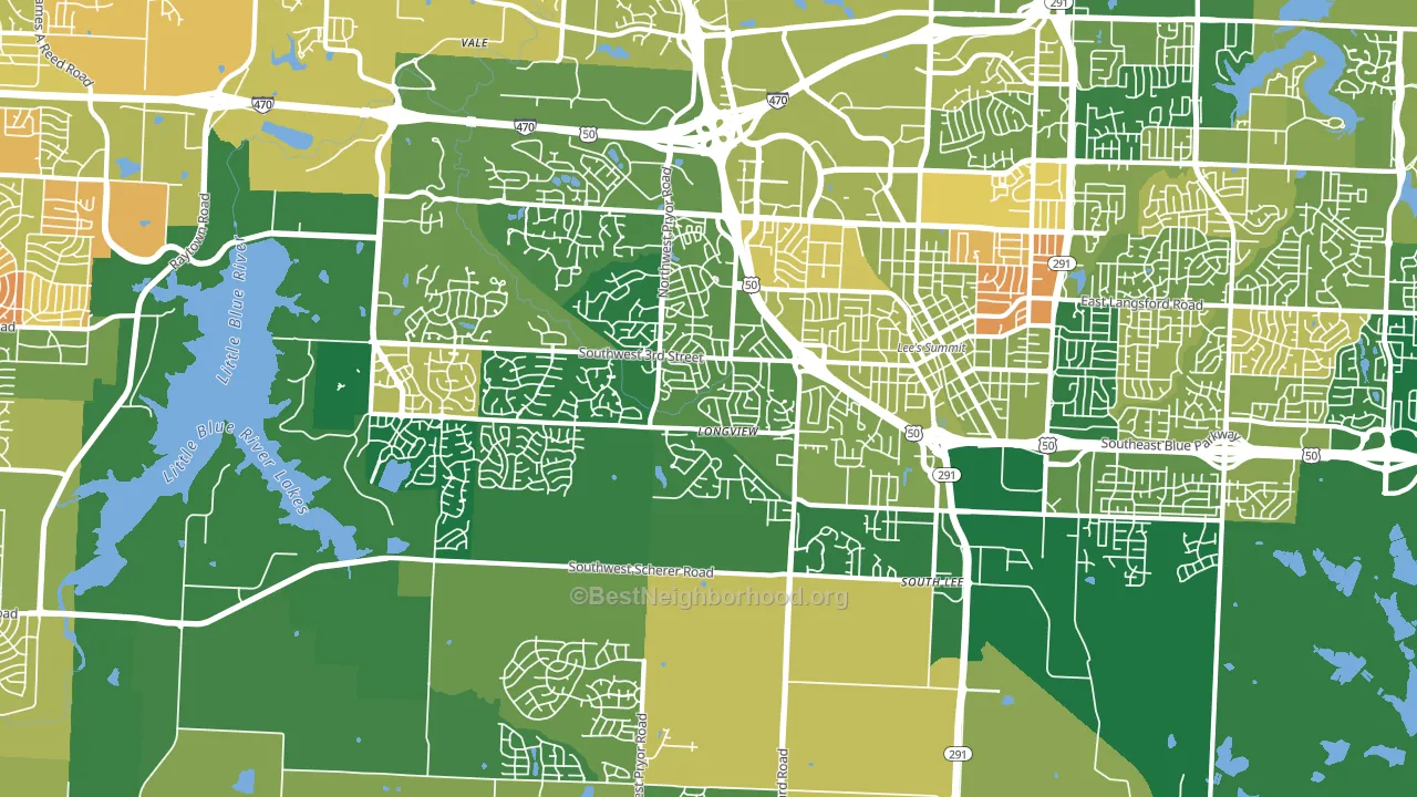 64081, MO block-group voter-turnout map