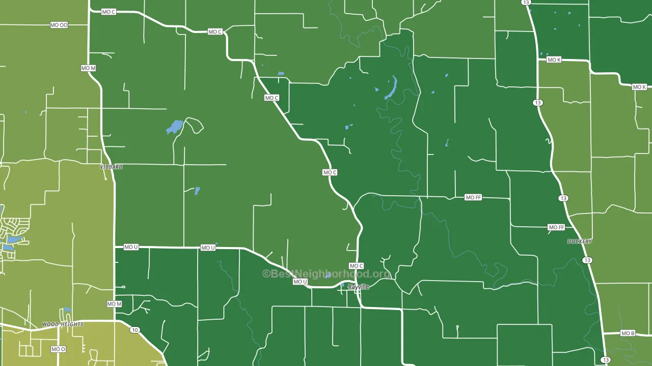 64084, MO block-group voter-turnout map