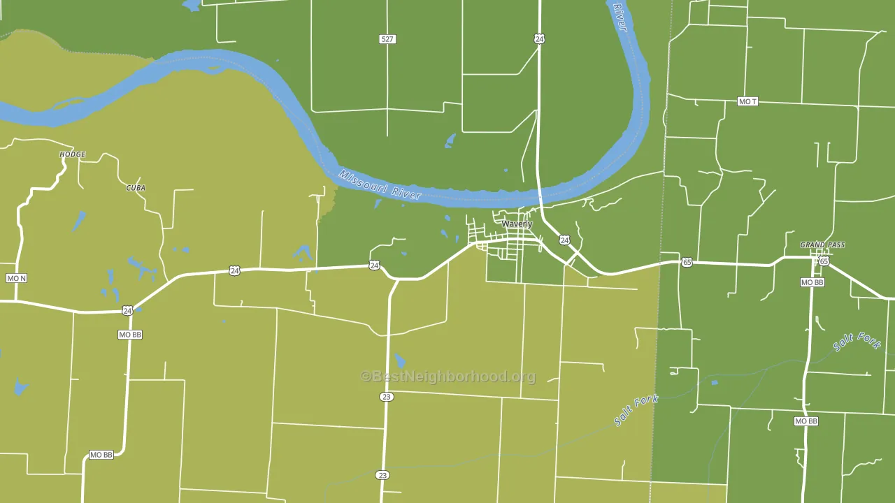 64096, MO block-group voter-turnout map